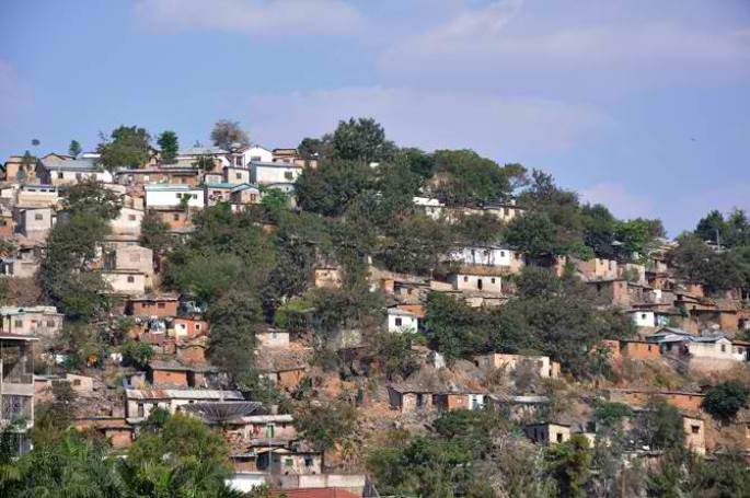 Houses on the rocks in mwanza